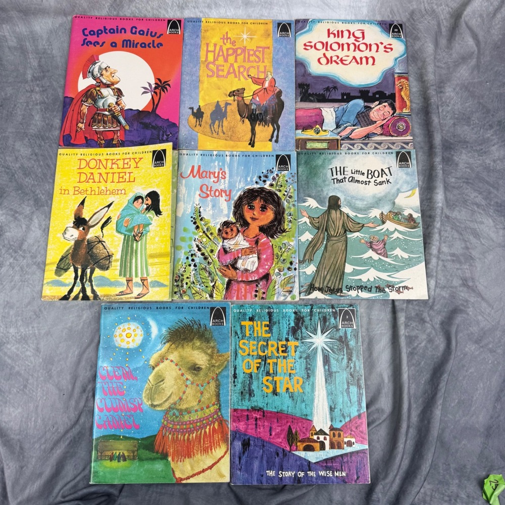 Vintage Arch Books Bible Stories for Children Lot of 8 Religious Mid-Century